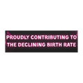 Proudly Contributing to the Declining Birth Rate | Car Magnet