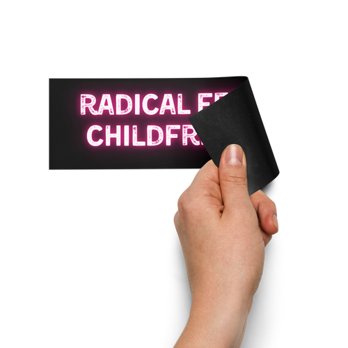 Radical Feminist Childfree Scum | Car Magnet